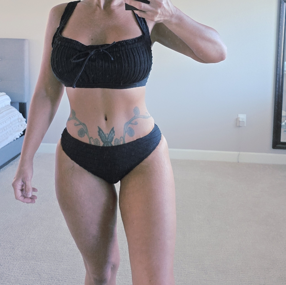 Pg3 #5 Black Ribbed Bikini Set